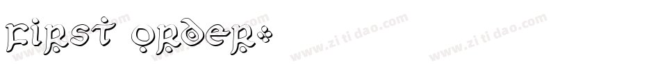 First Order字体转换